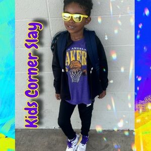 Purple and Yellow Kids Lakers Outfit
